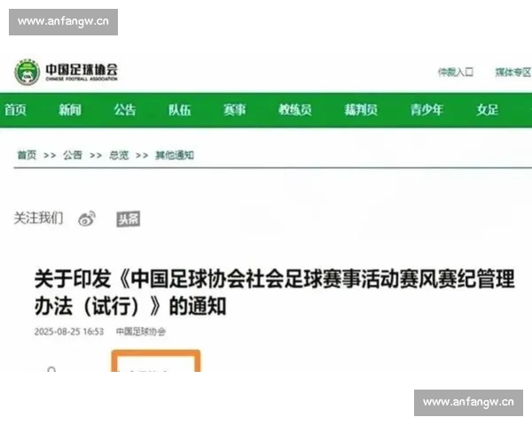 围绕足协最新通知全面解读中国足球改革与赛事管理新方向发展规划